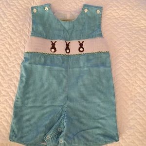 Bunny/Easter smocked Jon Jon